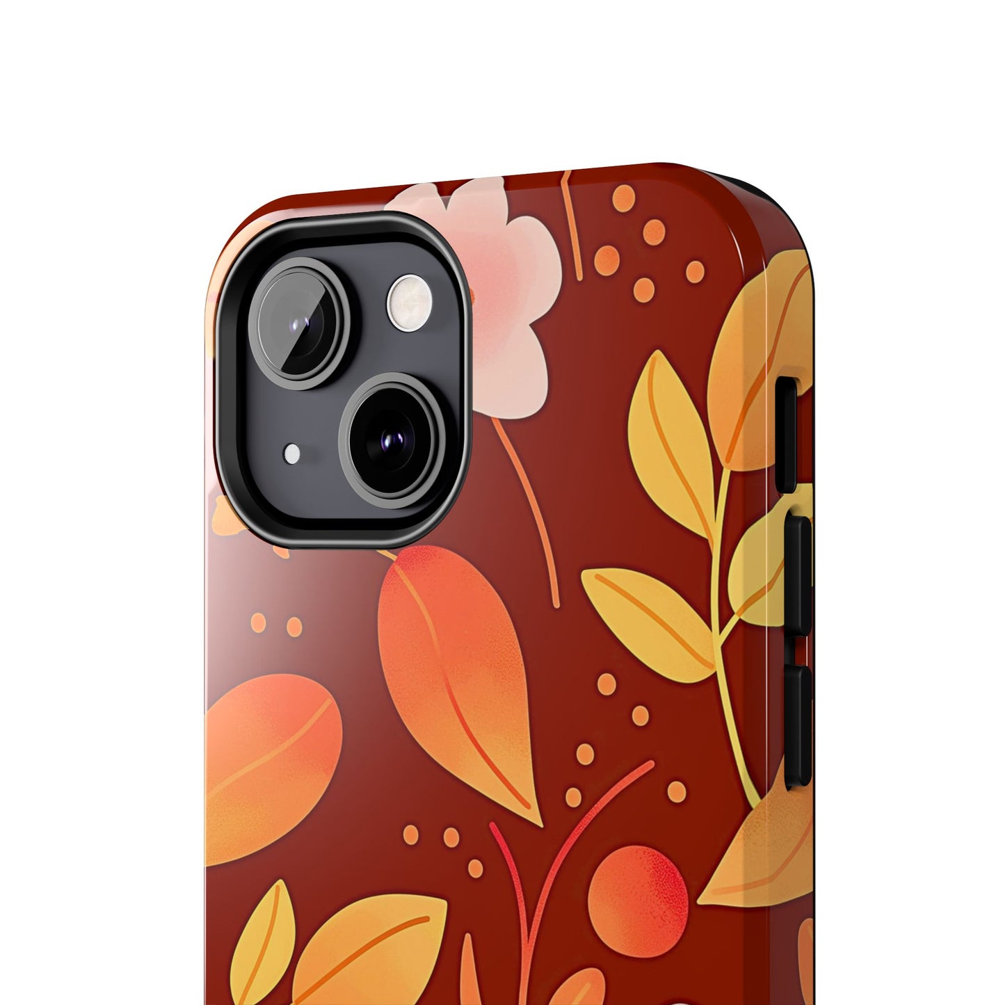Autumn Fall Leaf Pattern Tough Phone Case | Aesthetic