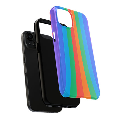 Funda resistente para teléfono con líneas de arcoíris hippies | Estética