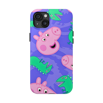 Peppa Pig & George Dinosaur Pattern Tough Phone Case | Cartoons - Peppa Pig