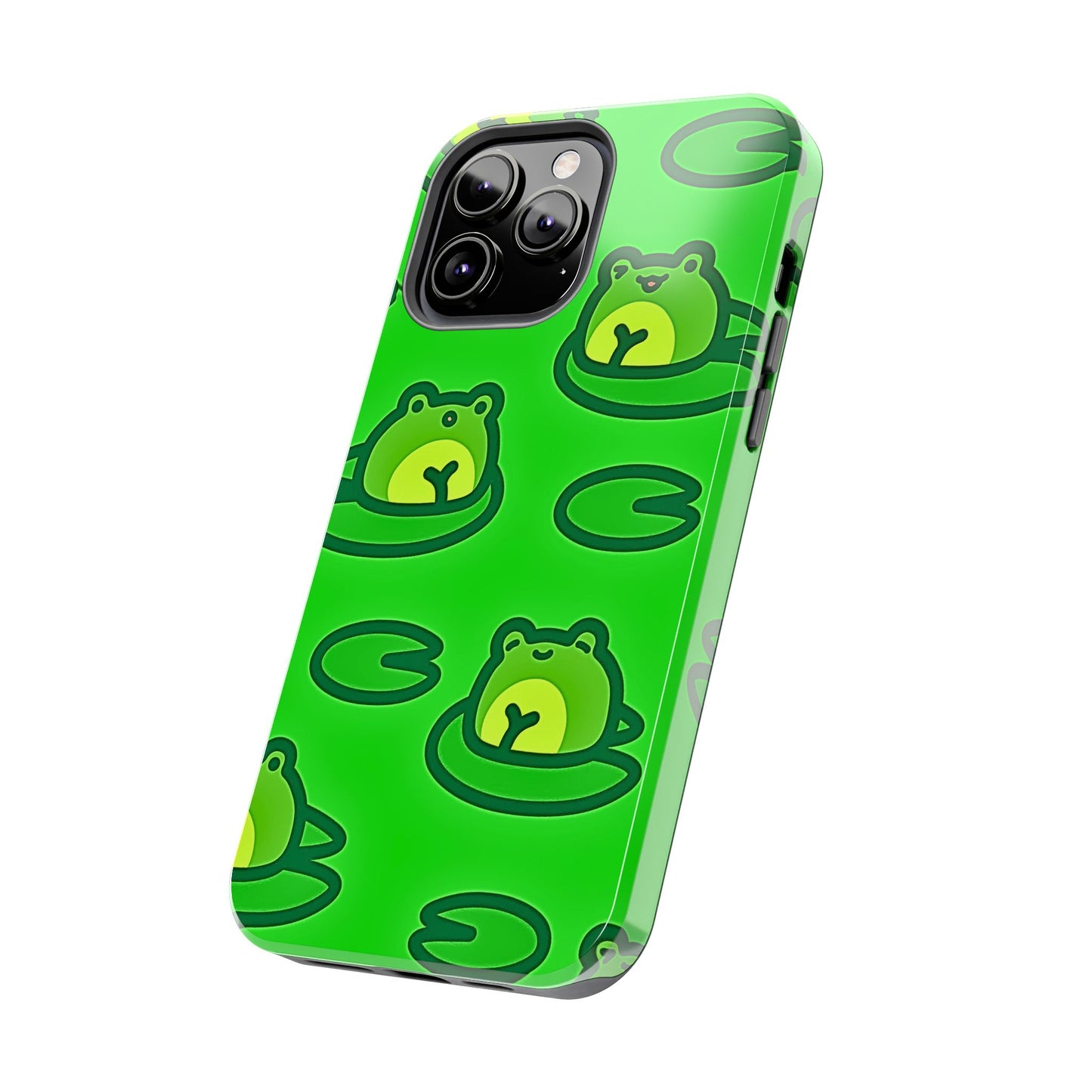 Cute Green Frogs Pattern Tough Phone Case | Animals