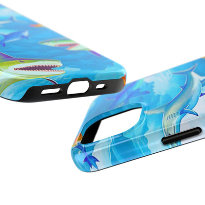 Sharks in the Sky Pattern Style Tough Phone Case | Animals