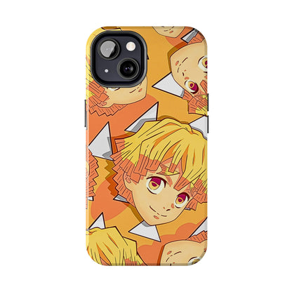 Zenitsu Agatsuma Haori Head Pattern Tough Phone Case | Anime - Demon Slayer