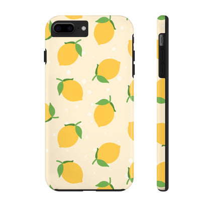 Cute Aesthetic Lemon Pattern Citrus Design Tough Phone Case | Food