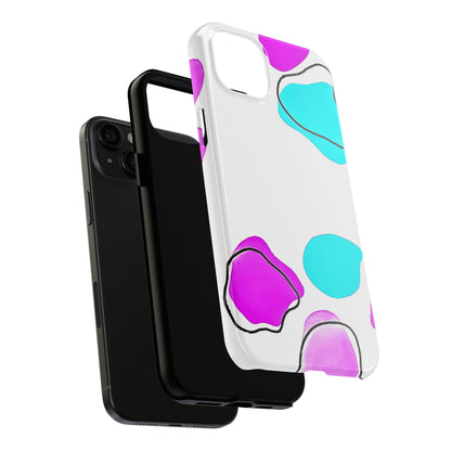 Abstract Shapes Preppy Pastel Style (Version 2) Tough Phone Case | Aesthetic