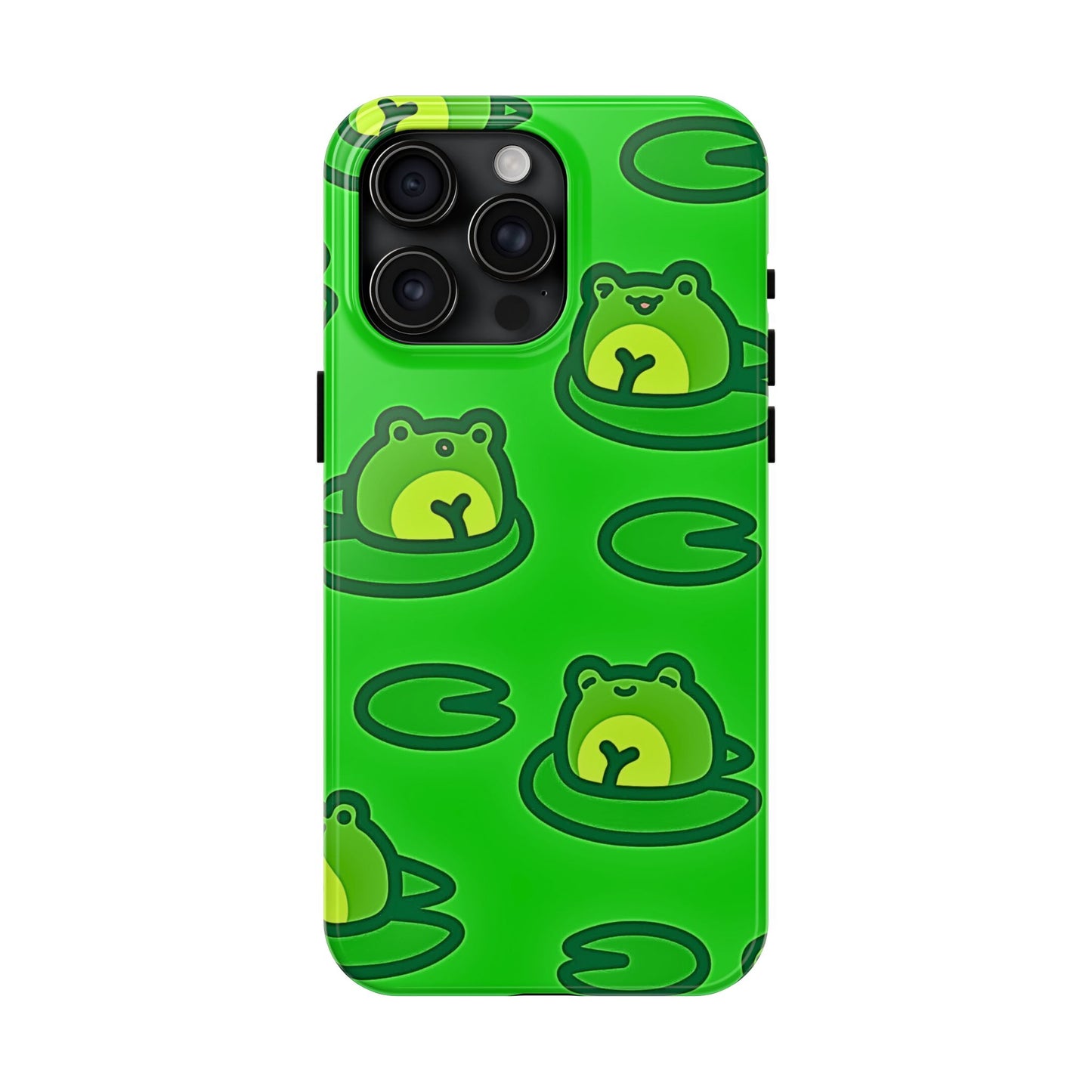 Cute Green Frogs Pattern Tough Phone Case | Animals