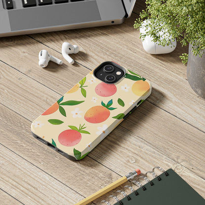 Mango Orange Fruit Pattern Tough Phone Case | Aesthetic