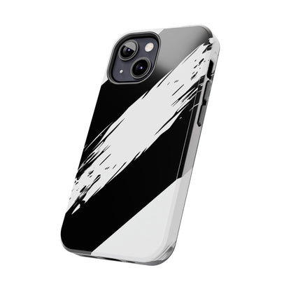 Funda/cubierta resistente para teléfono con rayas diagonales en blanco roto | Estética
