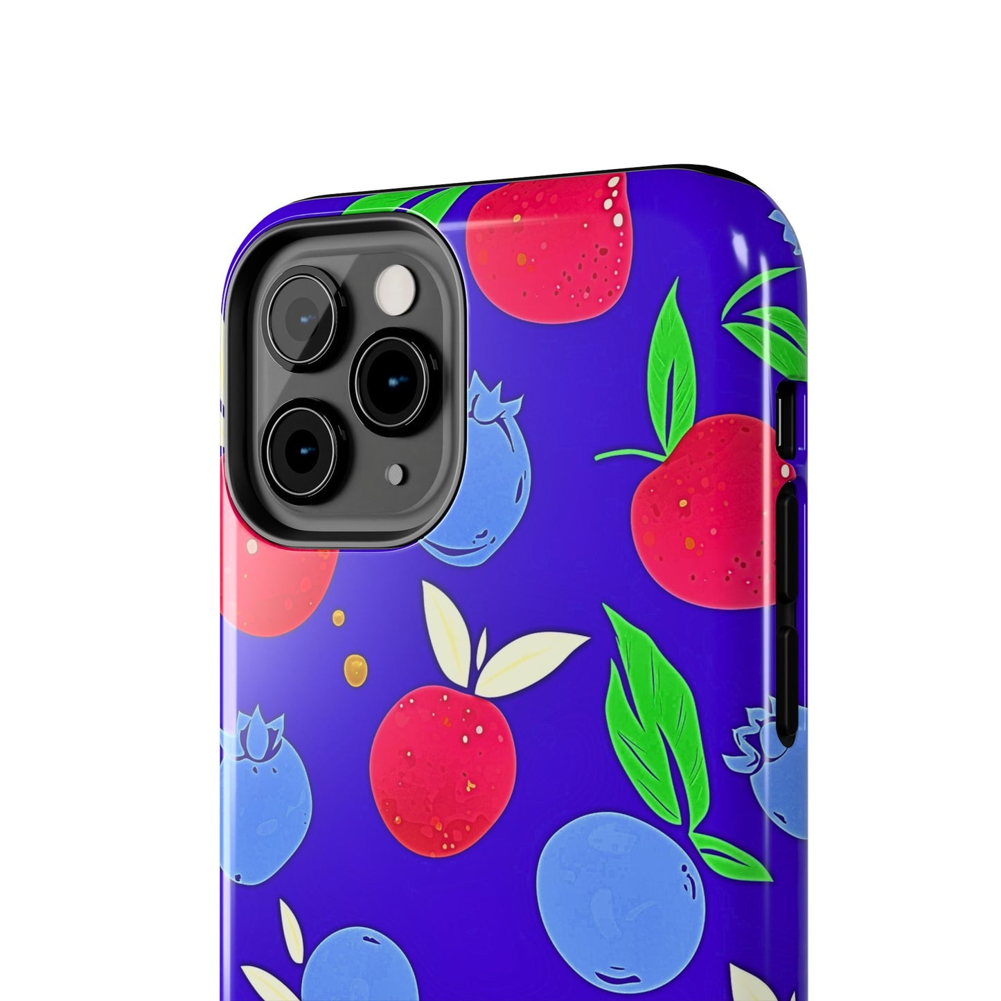 Funda resistente para teléfono con diseño de arándanos y fresas | Estética