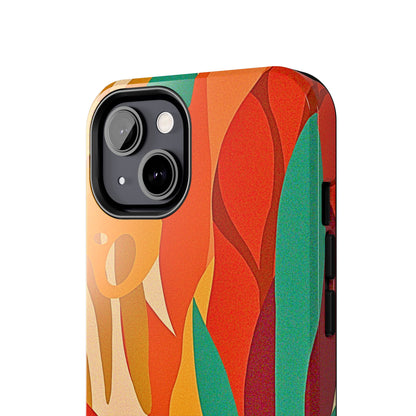 Abstract Autumn Leaves Tough Phone Case | Aesthetic