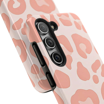 Funda resistente para teléfono con estampado de leopardo rosa preppy | Estética