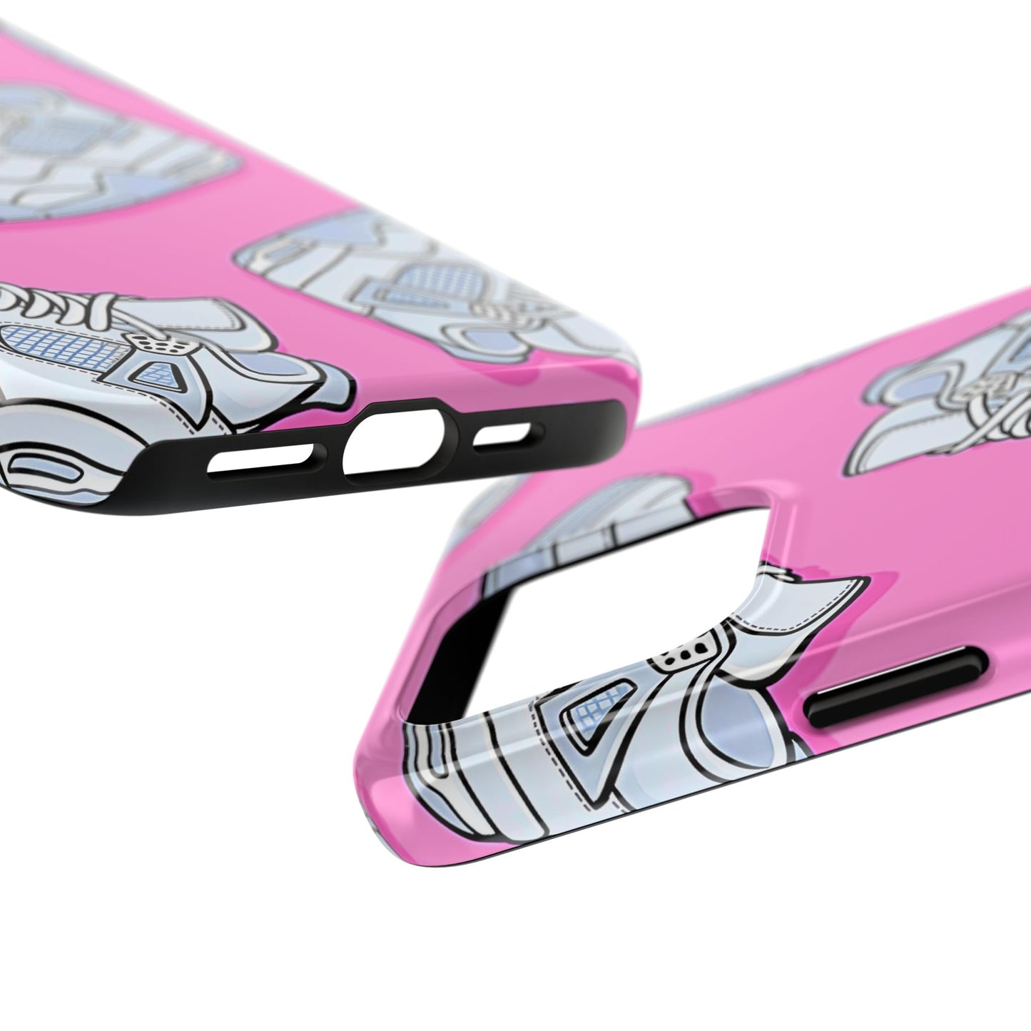Funda resistente para teléfono con diseño de zapatillas Jordan 4 blancas | Estética