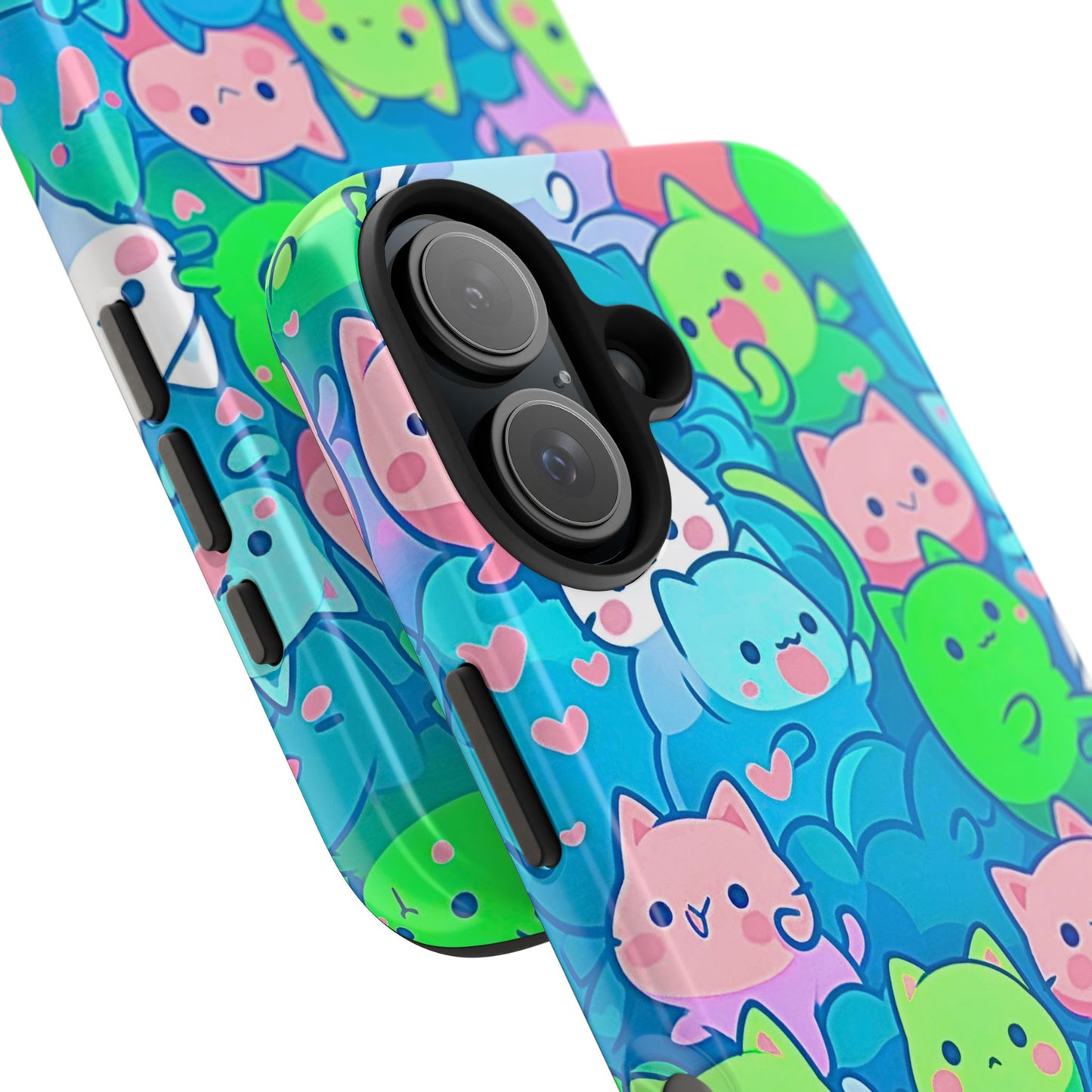 Cute Colorful Cats Pattern Style Tough Phone Case | Animals