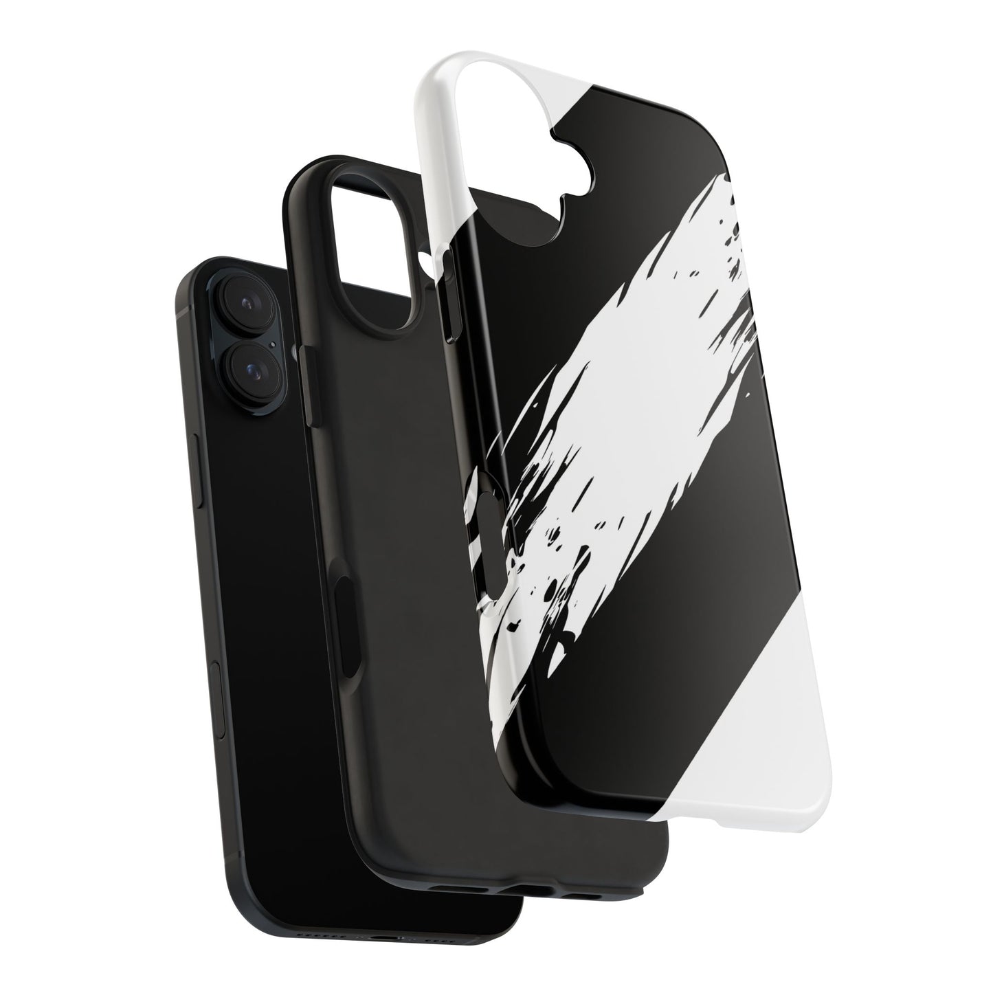 Funda/cubierta resistente para teléfono con rayas diagonales en blanco roto | Estética