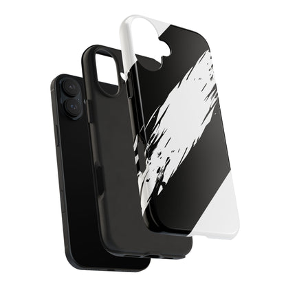 Funda/cubierta resistente para teléfono con rayas diagonales en blanco roto | Estética
