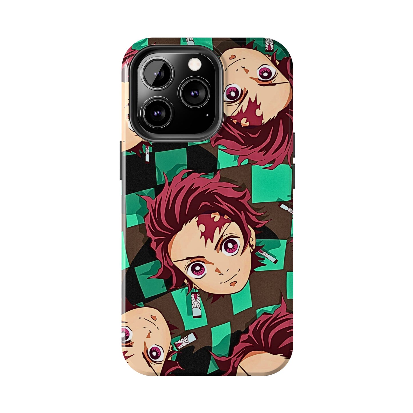 Tanjiro Kamado Head Pattern Tough Phone Case | Anime - Demon Slayer
