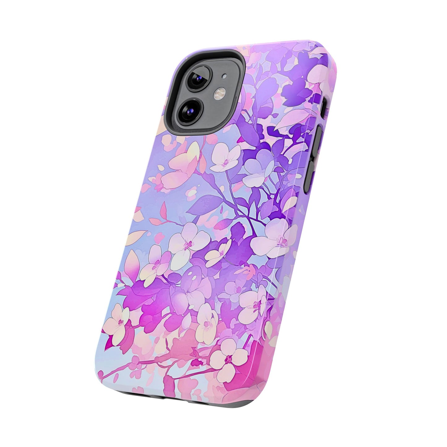 Funda resistente para teléfono con delicados estampados florales en tonos pastel | Estética