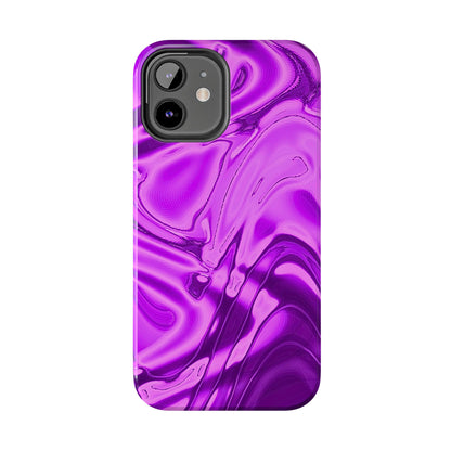 Liquid Metal Purple Tough Phone Case | Aesthetic