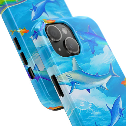 Sharks in the Sky Pattern Style Tough Phone Case | Animals