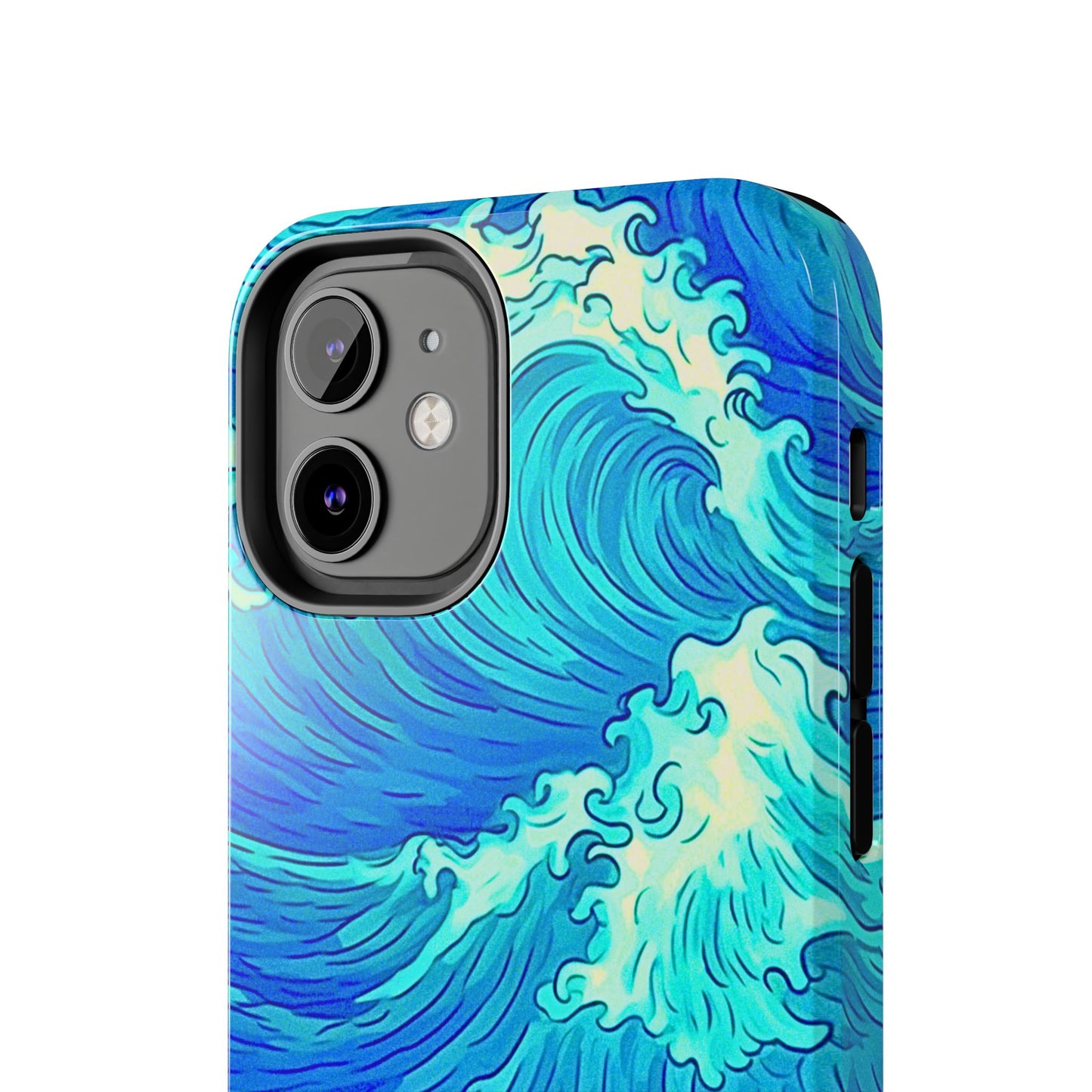 Funda resistente para teléfono con diseño de olas de agua | Estética