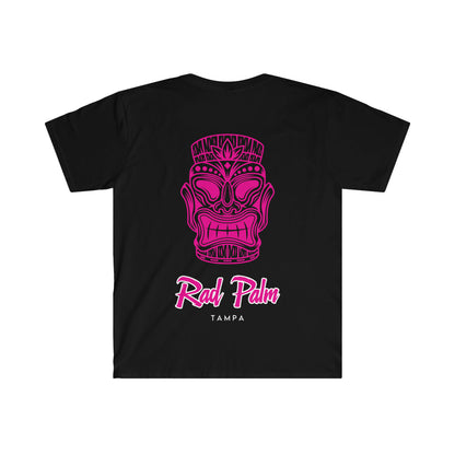 Rad Palm Pink Tiki Unisex Softstyle T-Shirt