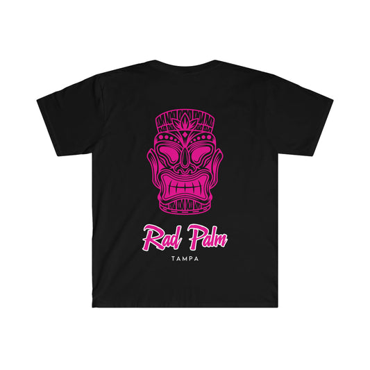 Rad Palm Pink Tiki Unisex Softstyle T-Shirt