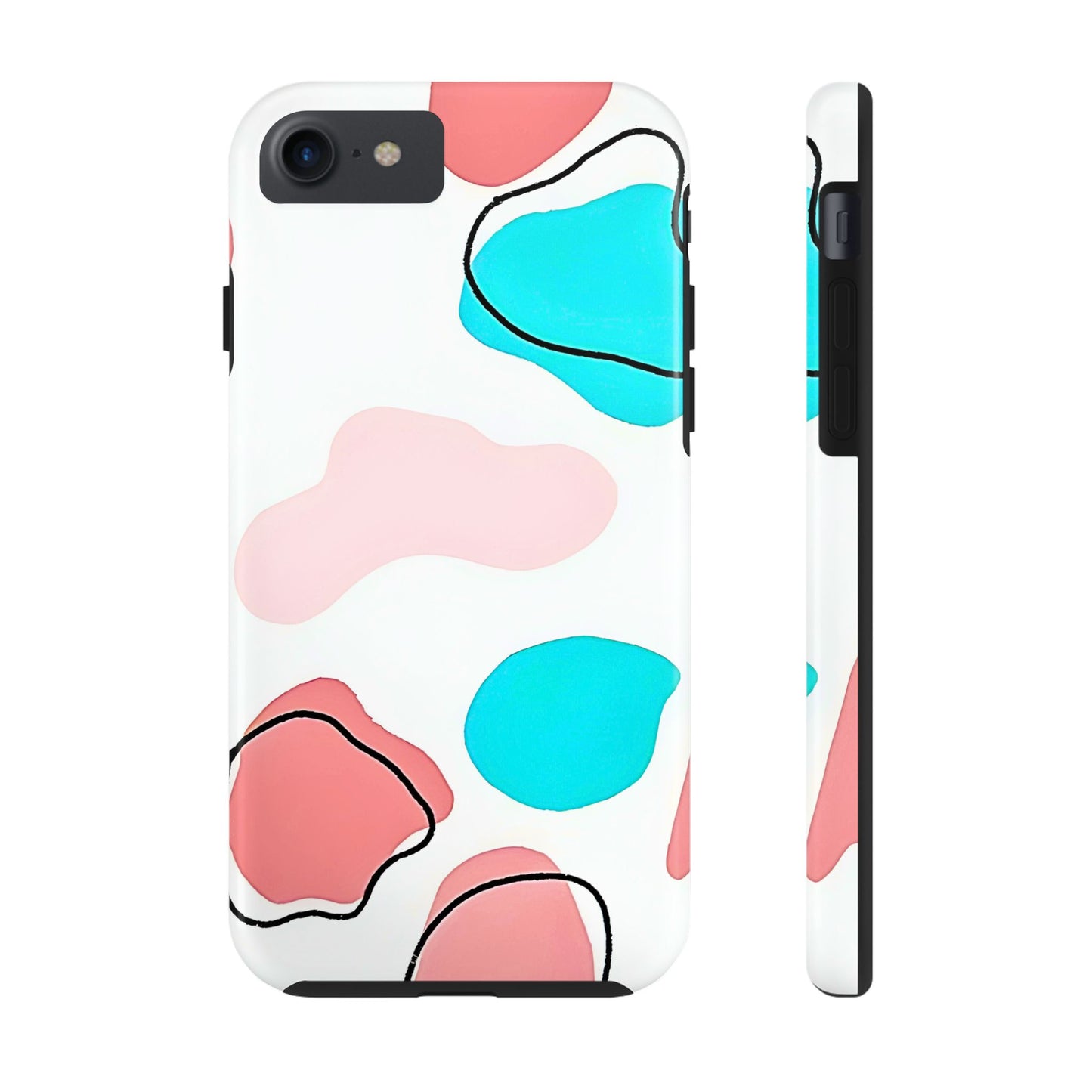 Abstract Shapes Preppy Pastel Style (Version 1) Tough Phone Case | Aesthetic