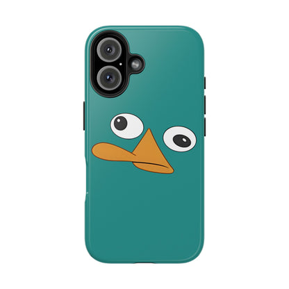 Phineas and Ferb Perry Platypus Eyes Teal Expression Tough Phone Case | Cartoon