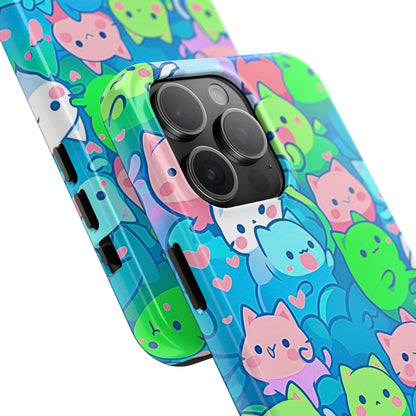 Cute Colorful Cats Pattern Style Tough Phone Case | Animals