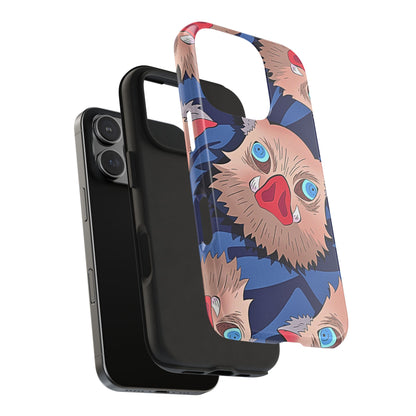 Inosuke Hashibira Head Pattern Tough Phone Case | Anime - Demon Slayer