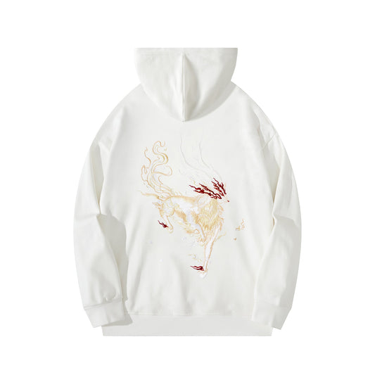 KH9229 Reindeer Embroidery Hoodie