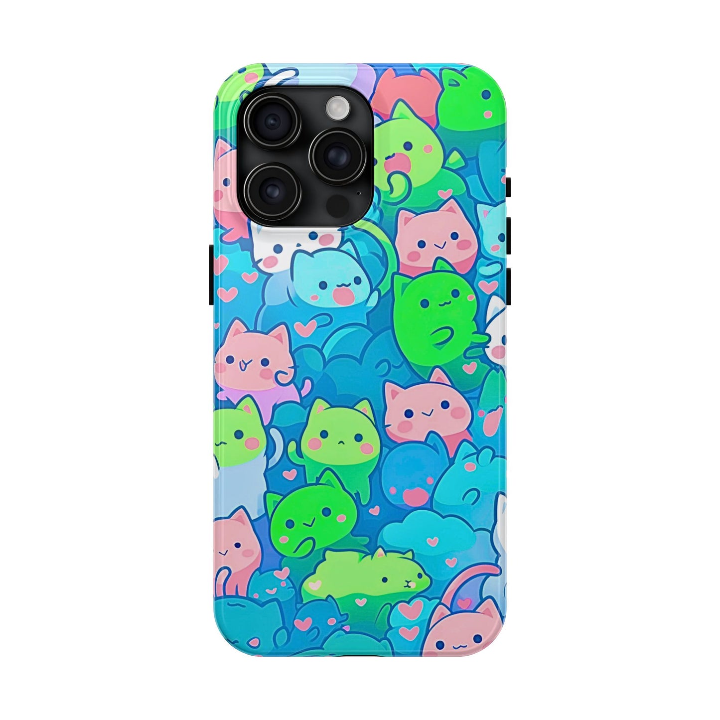Cute Colorful Cats Pattern Style Tough Phone Case | Animals