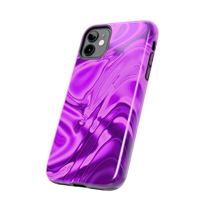 Liquid Metal Purple Tough Phone Case | Aesthetic