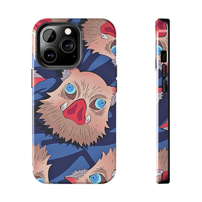 Inosuke Hashibira Head Pattern Tough Phone Case | Anime - Demon Slayer