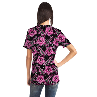 Rad Palm High Capacity Hibiscus Black Neon Unisex T-Shirt