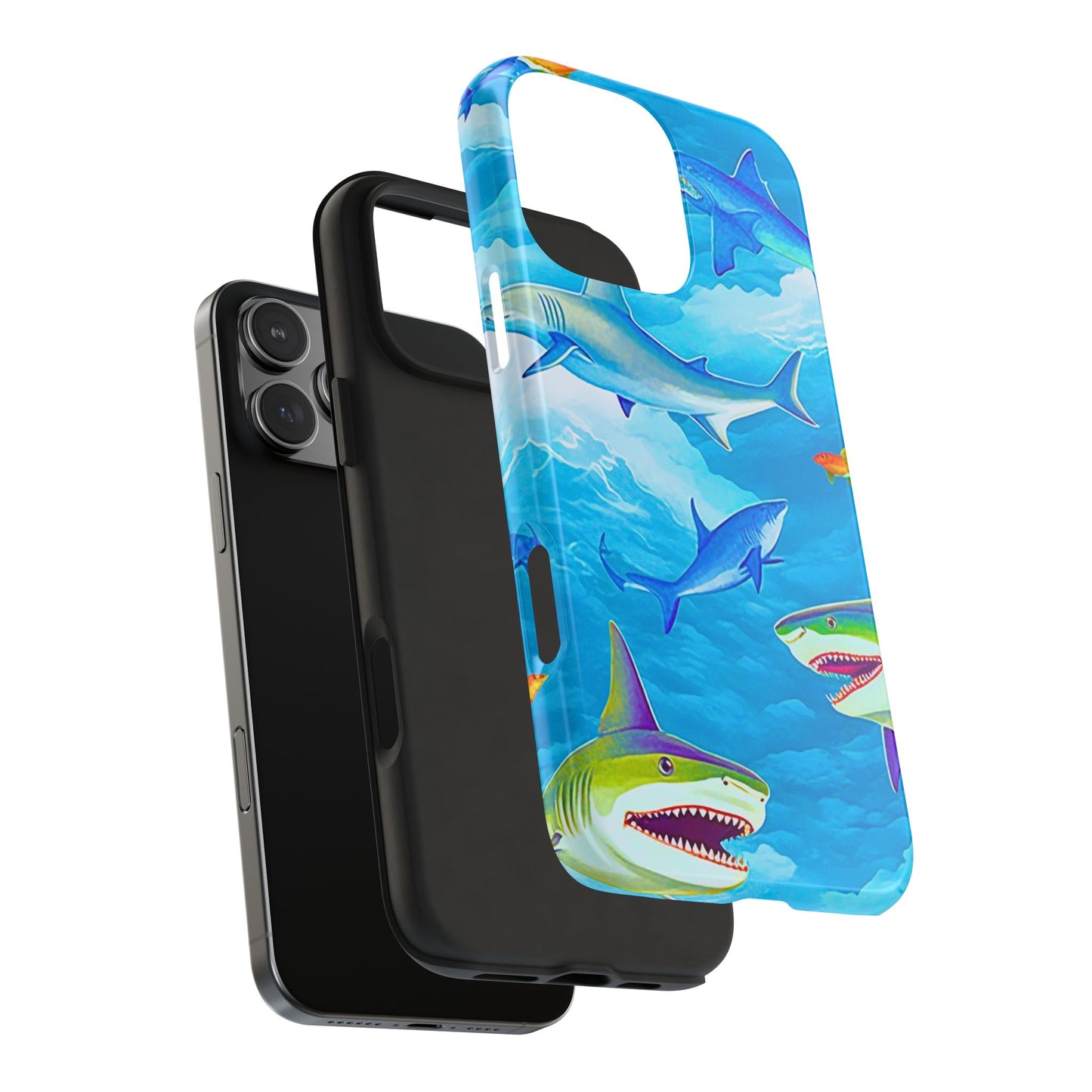Sharks in the Sky Pattern Style Tough Phone Case | Animals