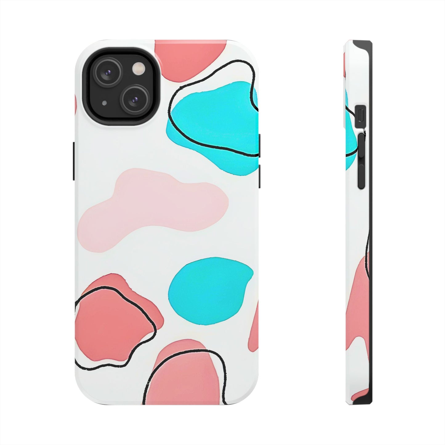 Abstract Shapes Preppy Pastel Style (Version 1) Tough Phone Case | Aesthetic