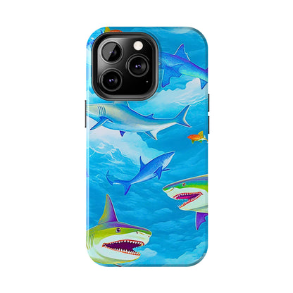 Sharks in the Sky Pattern Style Tough Phone Case | Animals