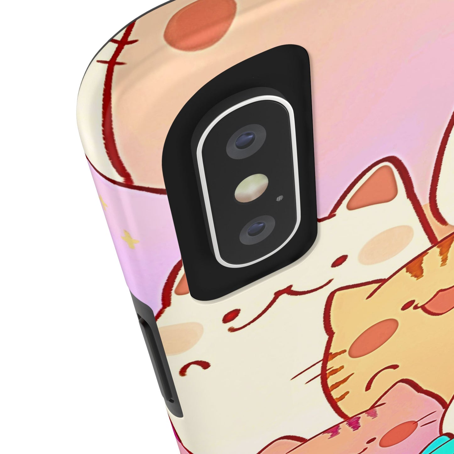 Kawaii Chubby Adorable Cats Tough Phone Case | Animals