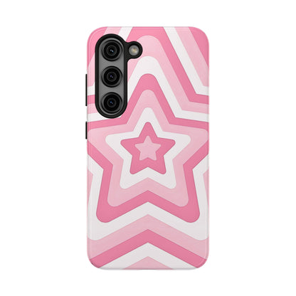 Pink Preppy Star Pattern Style Tough Phone Case | Aesthetic