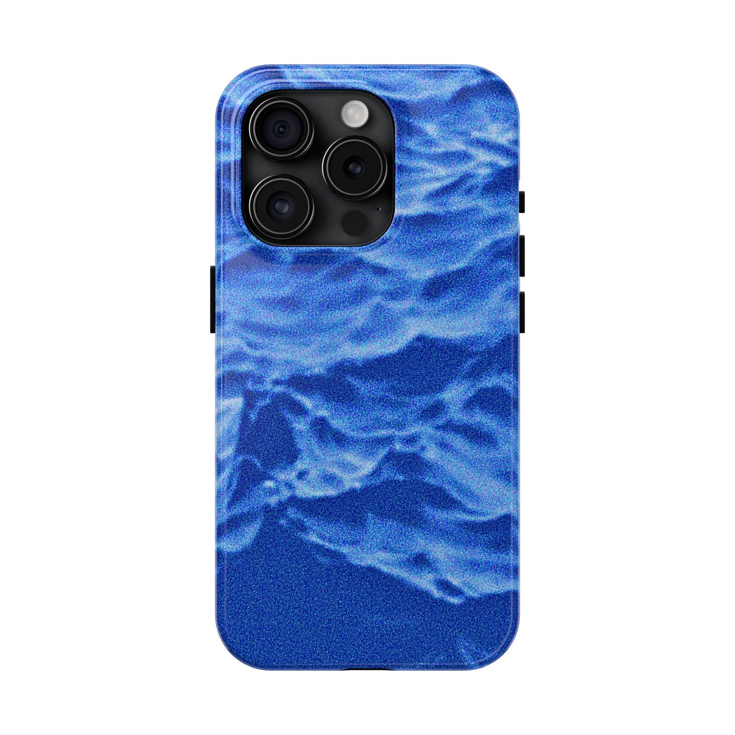 Funda resistente para teléfono azul oscuro con olas del océano borrosas | Estética