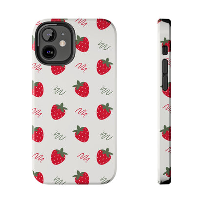 Strawberry Doodle Delight Tough Phone Case | Food