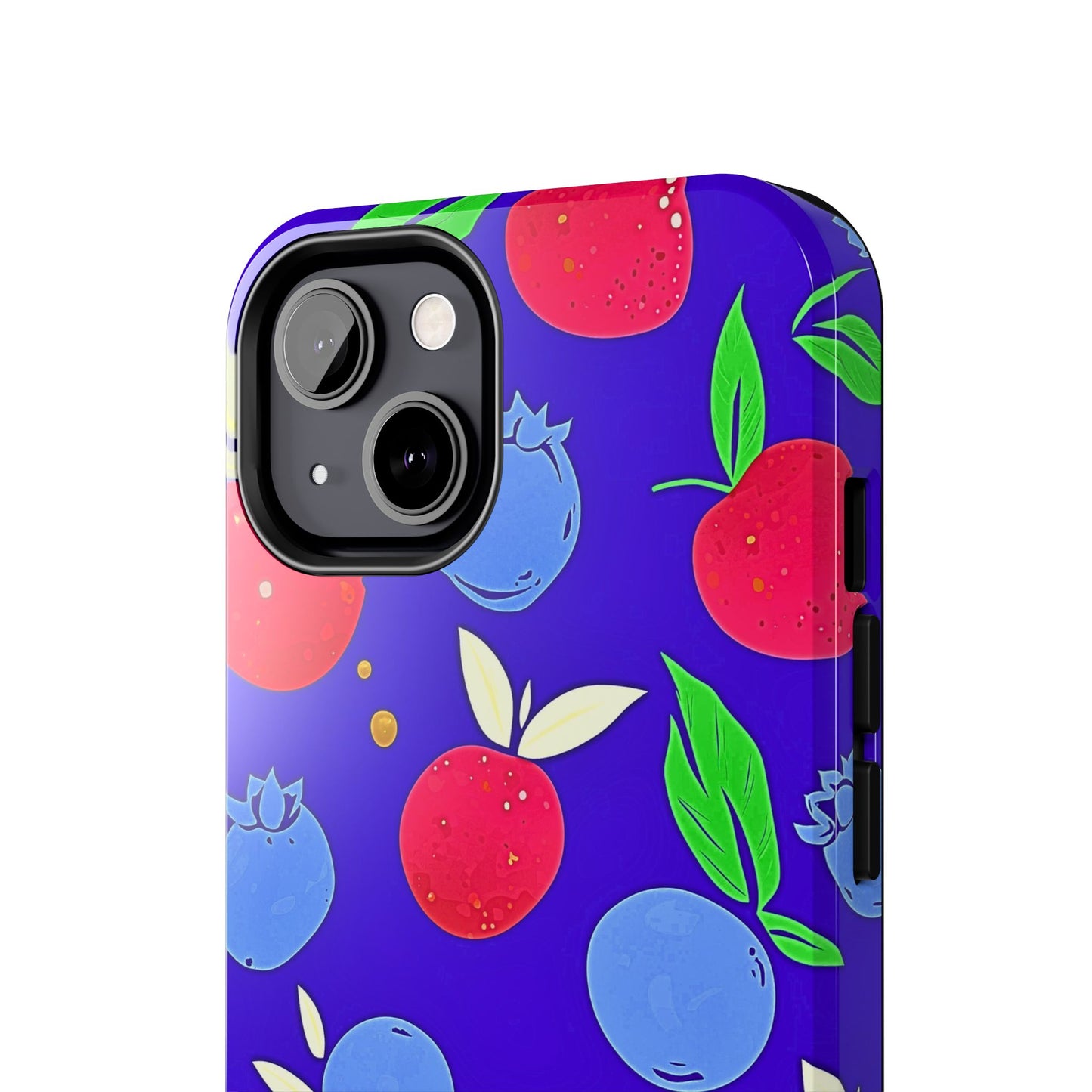 Funda resistente para teléfono con diseño de arándanos y fresas | Estética