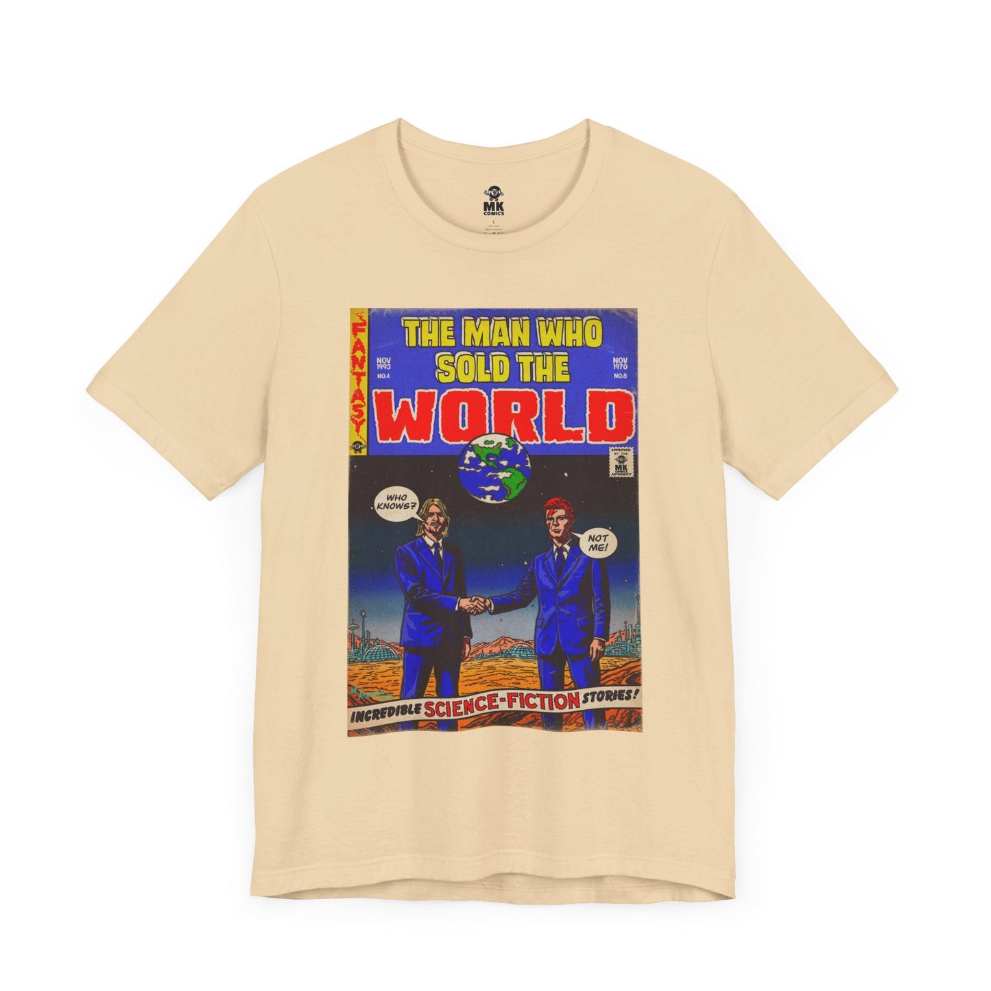 Bowie & Cobain - The Man Who Sold the World - Unisex Jersey Short Sleeve Tee