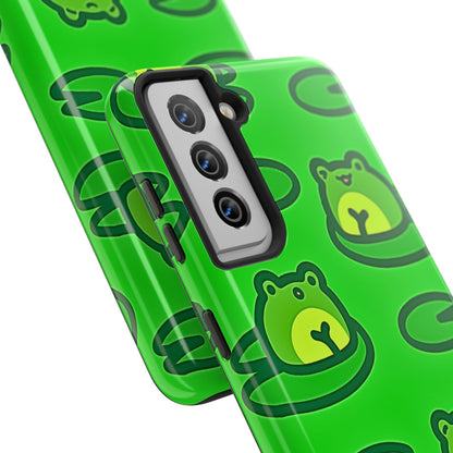 Cute Green Frogs Pattern Tough Phone Case | Animals