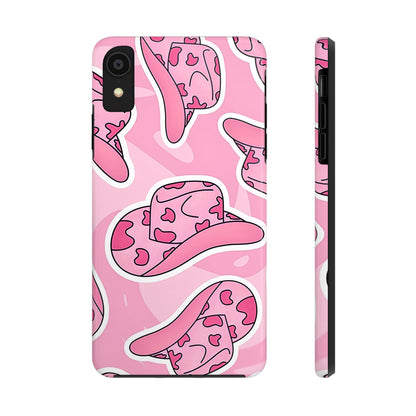 Pink Cowboy Hat Preppy Tough Phone Case | Aesthetic