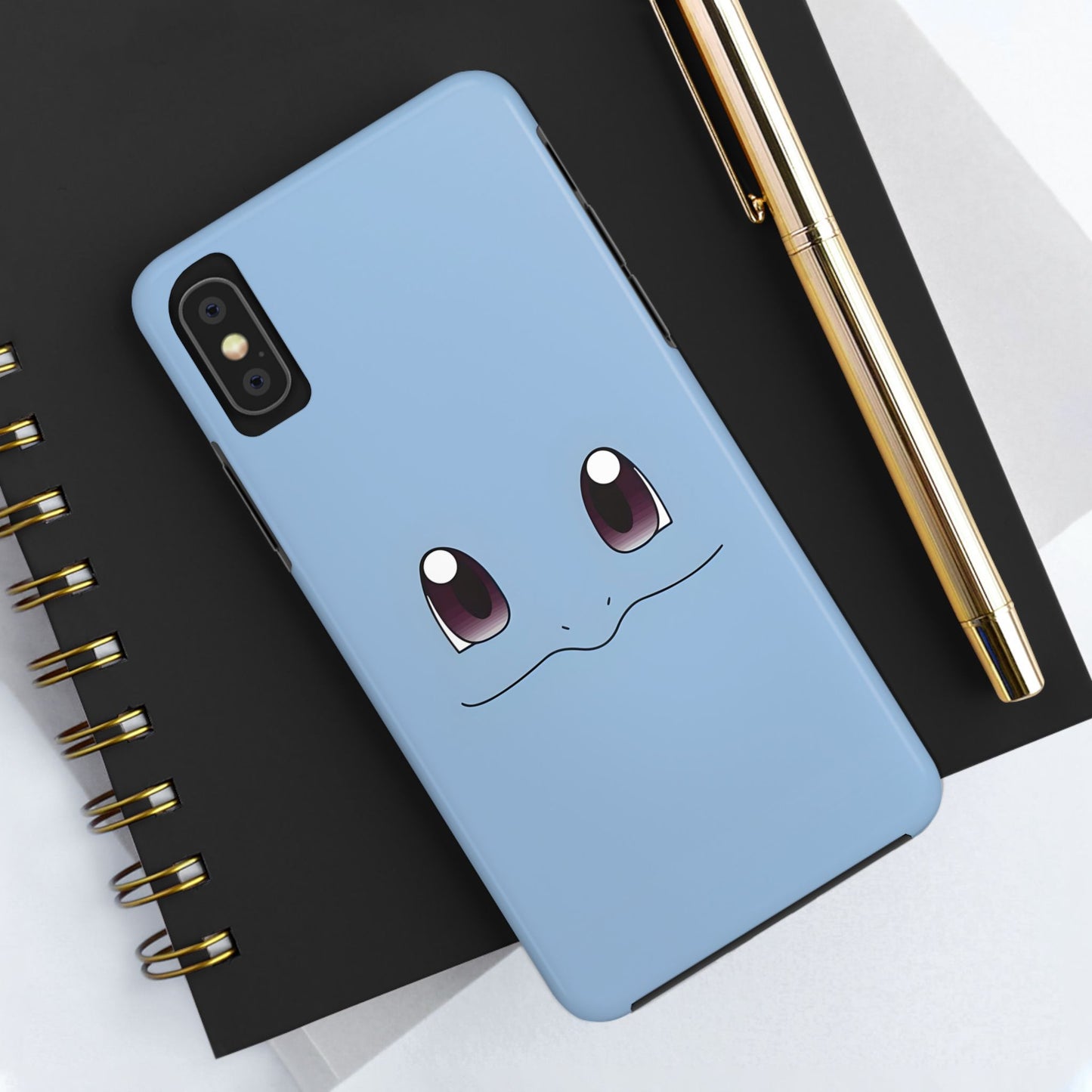 Blue Turtle Simple Blue Smile Tough Phone Case | Anime