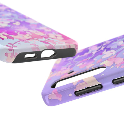 Funda resistente para teléfono con delicados estampados florales en tonos pastel | Estética