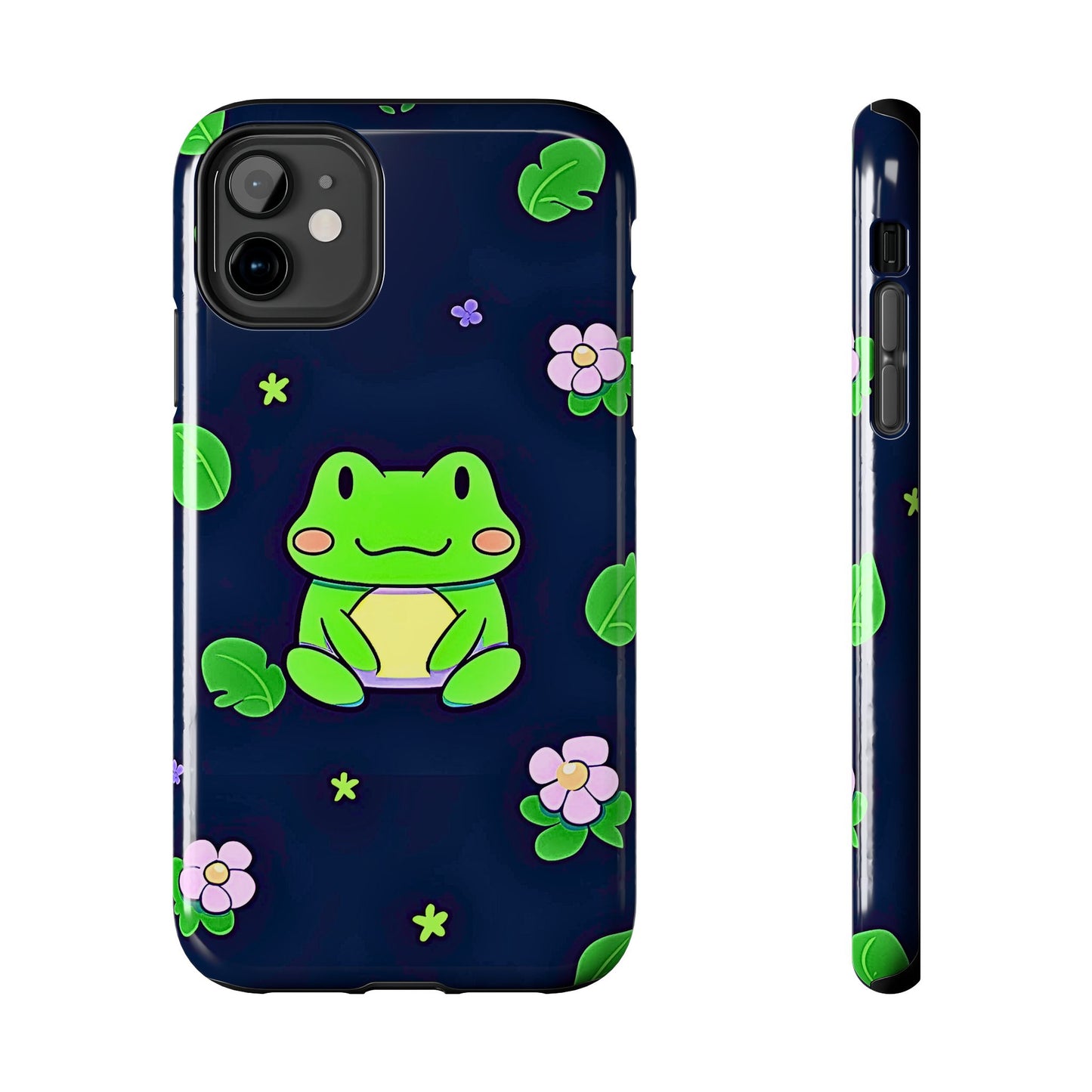 Adorable Froggy Black Tough Phone Case | Animals