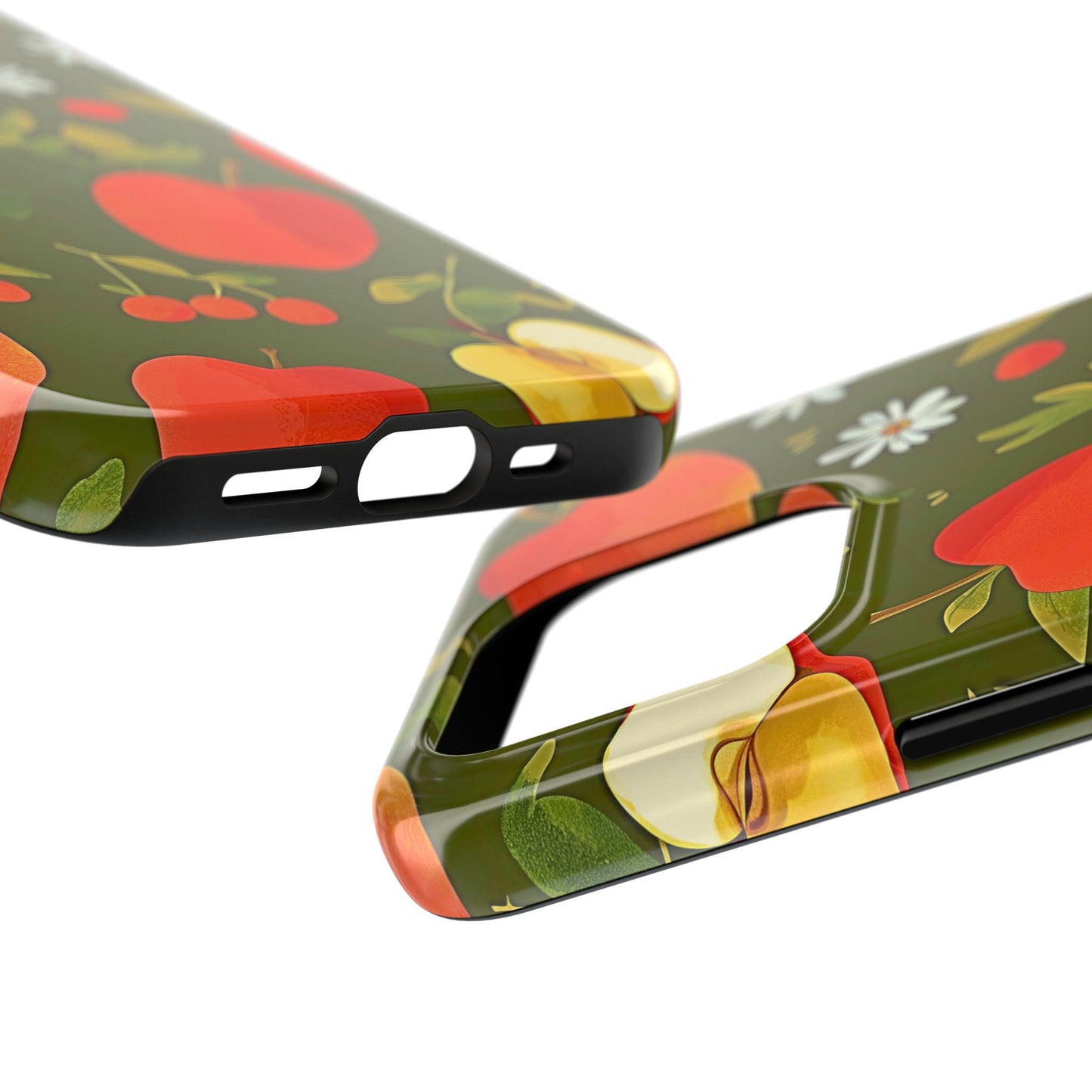 Funda/Cubierta resistente para teléfono con diseño de manzanas y bayas | Estética