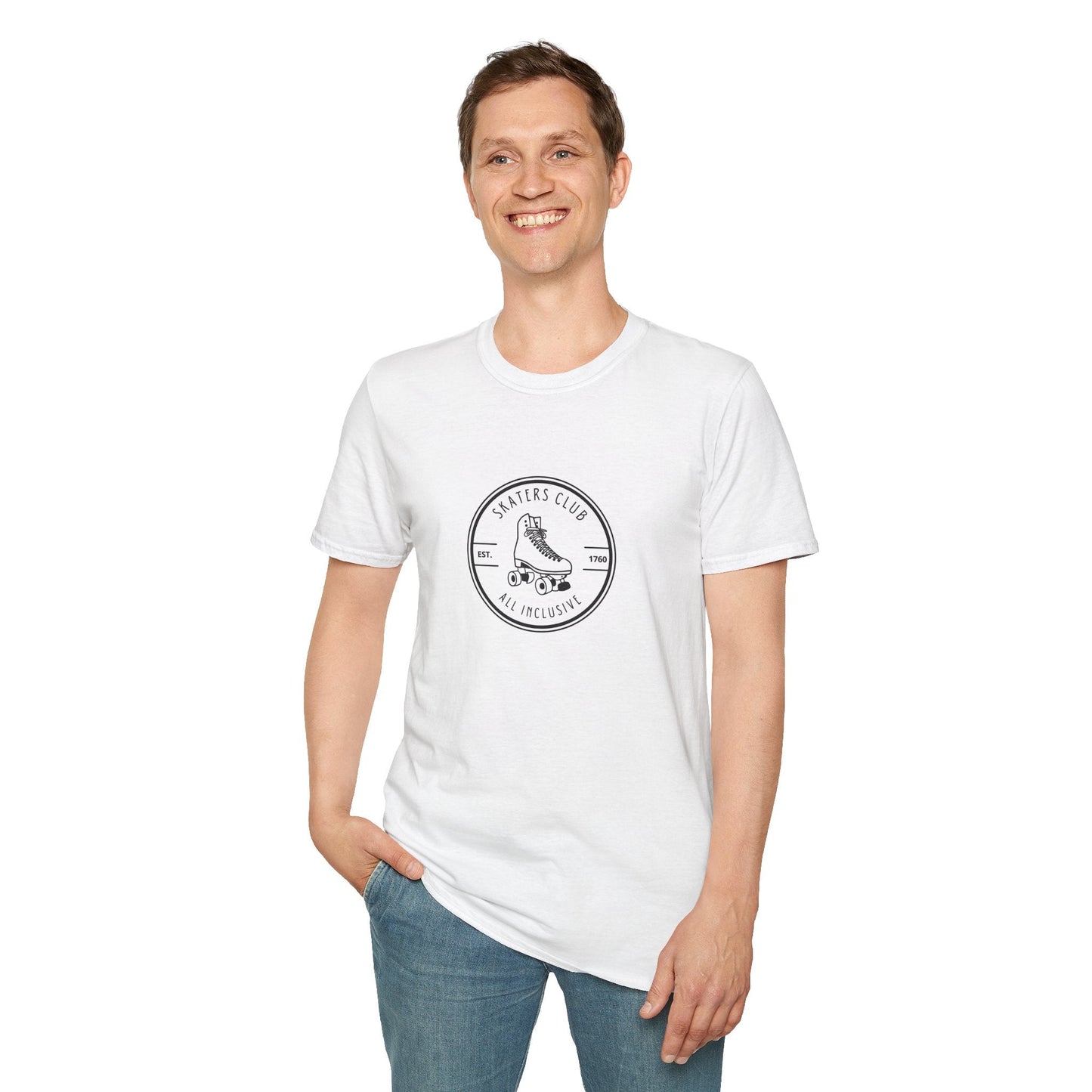 Round White Skaters Club Unisex T-Shirt